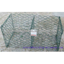 Caja galvanizada Gabion recubierta de PVC